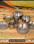 ποΈ 8-Piece Stainless Steel Camping Cookware Set π³π₯