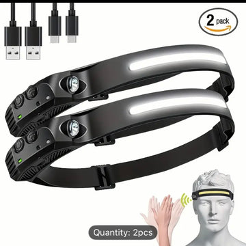 🔦 2x MACROCOSM Motion Sensor Headlamps