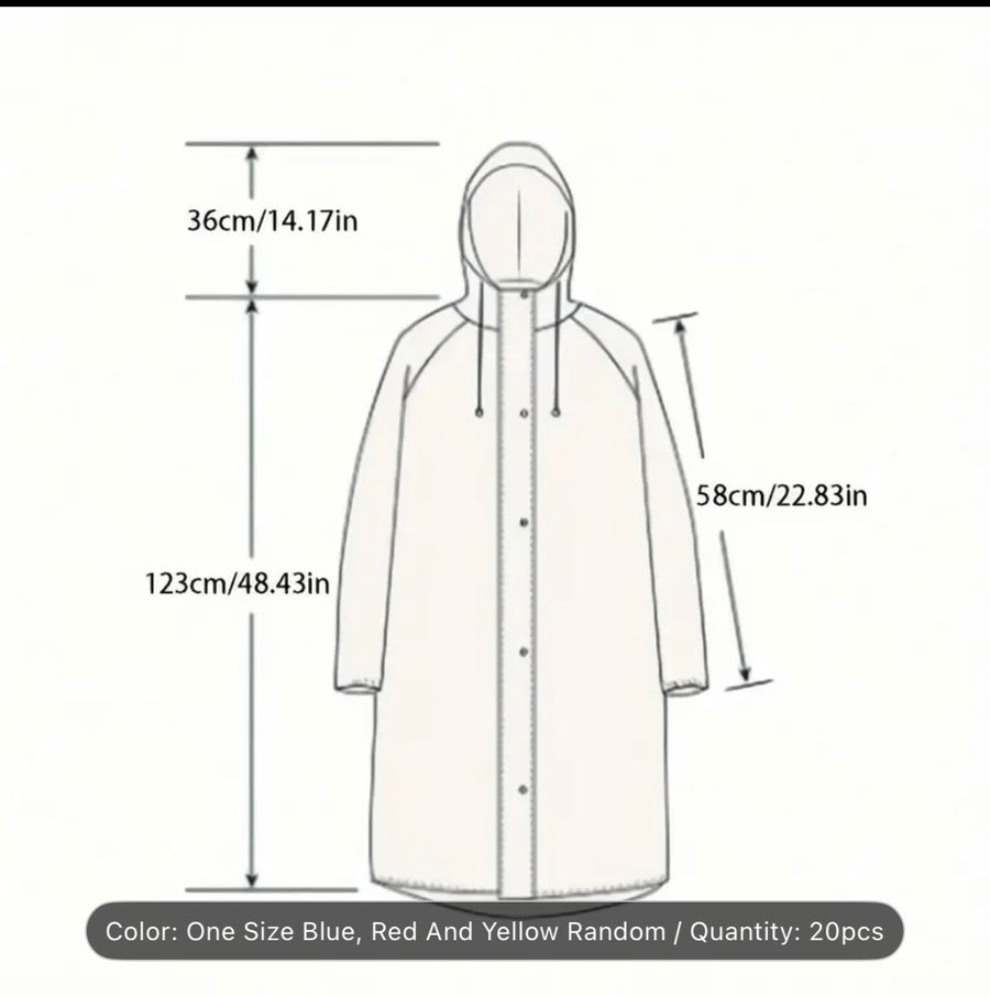 Disposable Rain Ponchos 🌧️🎒Under R10!