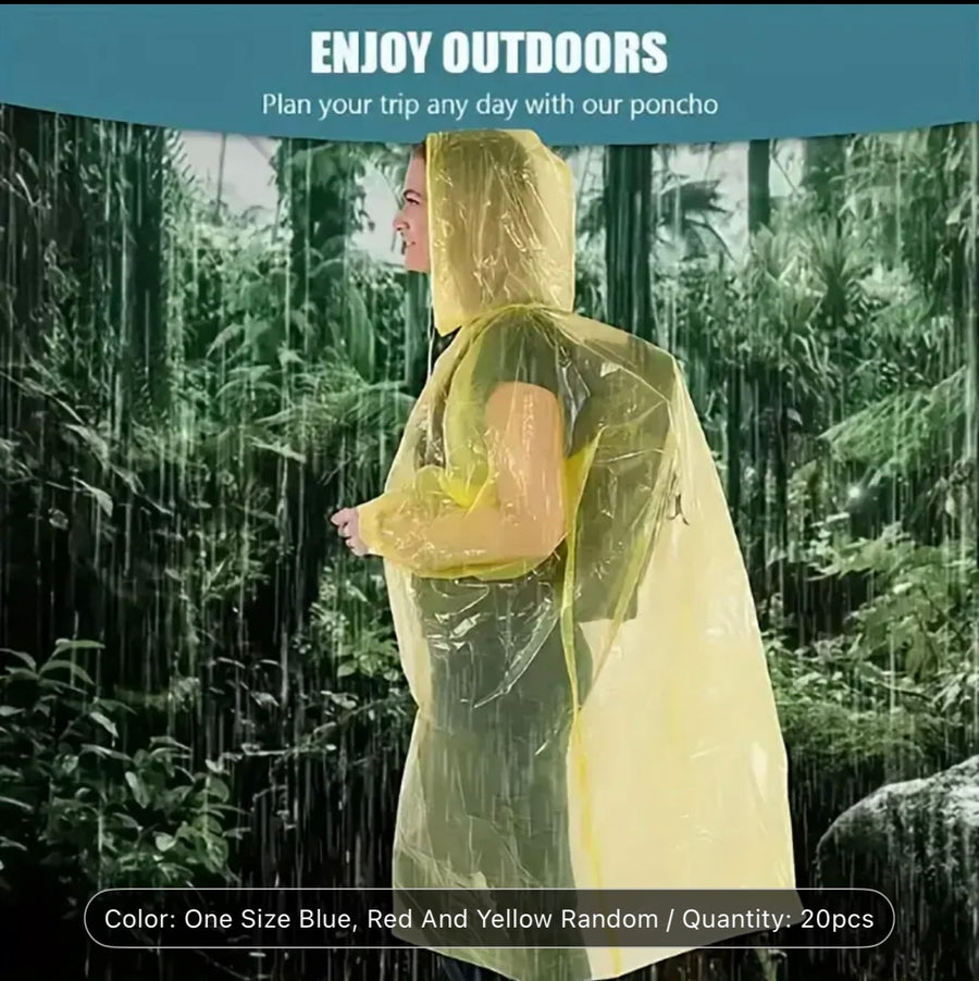 Disposable Rain Ponchos 🌧️🎒Under R10!