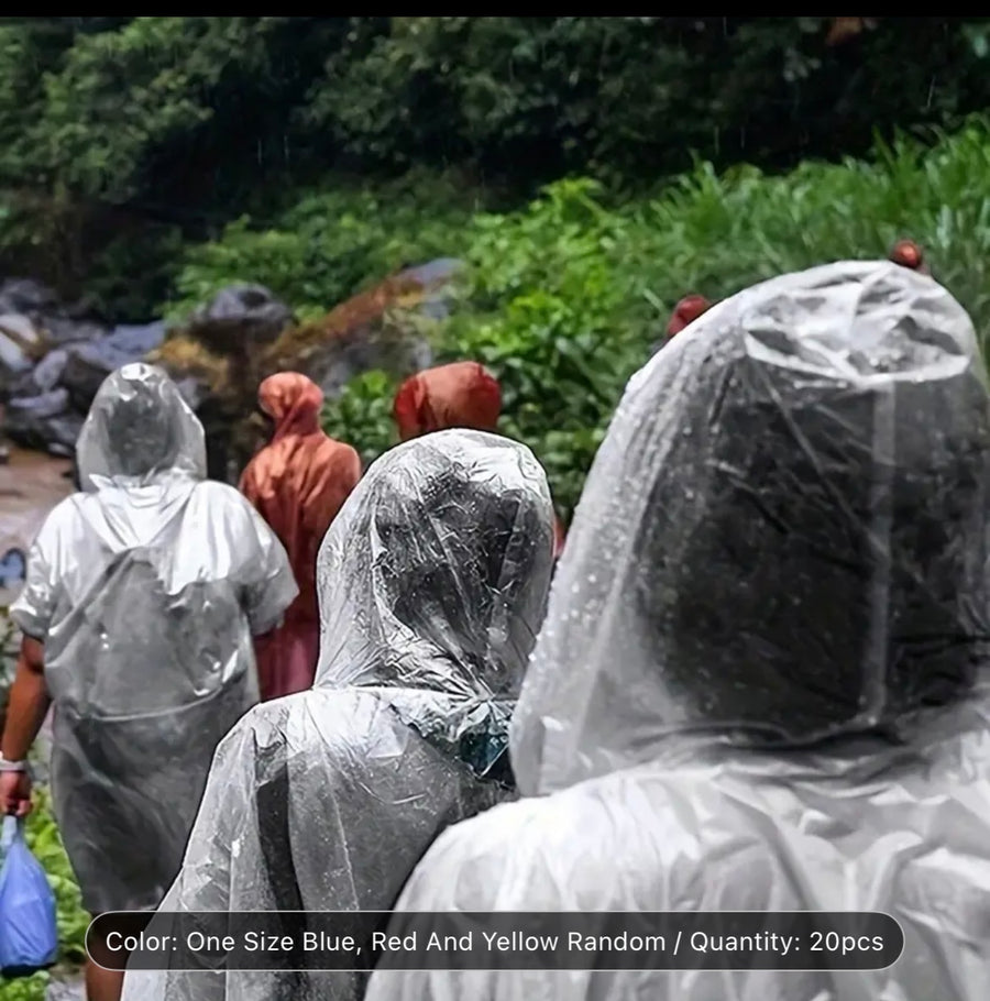 Disposable Rain Ponchos 🌧️🎒Under R10!