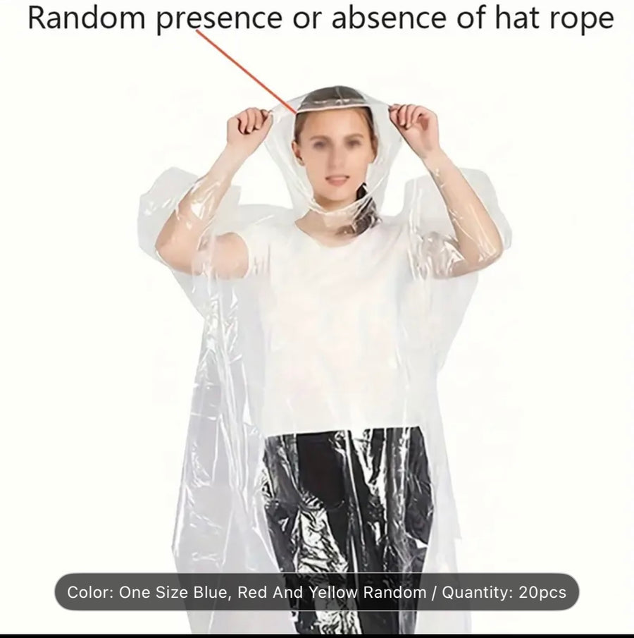 Disposable Rain Ponchos 🌧️🎒Under R10!