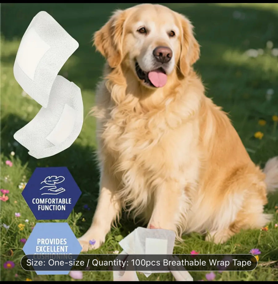 100pcs Pet Bandages – Non-Sticky Wraps